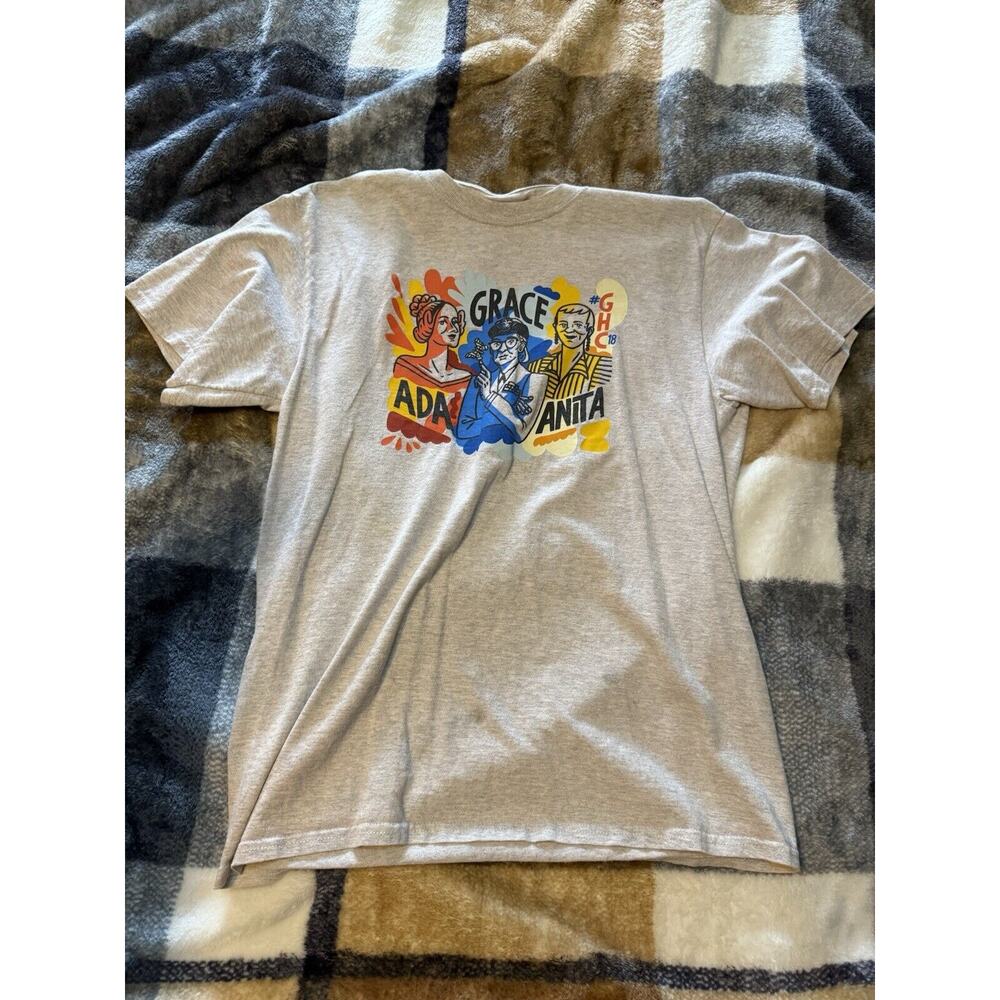 Vintage Google Ada Grace Anita GHC #18 WOMEN in SCIENCE, Unisex T-Shirt M Gray
